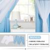 imageNICETOWN Kids Girls Bedroom Pink Curtains Star Cutout Blackout with White Sheer Pastel Nursery Window Curtain Panels for Thanksgiving Lavender Pink 2Pcs W52 x L84Blue