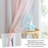 imageNICETOWN Kids Girls Bedroom Pink Curtains Star Cutout Blackout with White Sheer Pastel Nursery Window Curtain Panels for Thanksgiving Lavender Pink 2Pcs W52 x L84Ombre Sheer  Pink  Grey