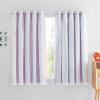 imageNICETOWN Kids Girls Bedroom Pink Curtains Star Cutout Blackout with White Sheer Pastel Nursery Window Curtain Panels for Thanksgiving Lavender Pink 2Pcs W52 x L84Purple  Blue  Pink