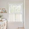 imageNICETOWN Kitchen Curtain Over Sink Window Set Farmhouse 24 Inch Length Small Bathroom Back Tab Pocket Linen Rustic Short Curtain Tier for Laundry Bay Window 55x24 Nautal Beige 1 PairNatural Beige