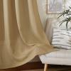 imageNICETOWN Kitchen Curtains 45 inch Length Grommet Short Curtains Semi Sheer Linen Drapes Privacy with Light Filtering for BedroomBasement Citrine W52 x L45 2 PanelsLinen Brown