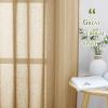 imageNICETOWN Kitchen Curtains 45 inch Length Grommet Short Curtains Semi Sheer Linen Drapes Privacy with Light Filtering for BedroomBasement Citrine W52 x L45 2 PanelsCamel