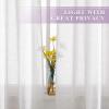 imageNICETOWN Kitchen Curtains 45 inch Length Grommet Short Curtains Semi Sheer Linen Drapes Privacy with Light Filtering for BedroomBasement Citrine W52 x L45 2 PanelsOff White