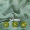 imageNICETOWN Kitchen Curtains 45 inch Length Grommet Short Curtains Semi Sheer Linen Drapes Privacy with Light Filtering for BedroomBasement Citrine W52 x L45 2 PanelsOlive Green