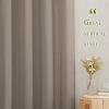 imageNICETOWN Kitchen Curtains 45 inch Length Grommet Short Curtains Semi Sheer Linen Drapes Privacy with Light Filtering for BedroomBasement Citrine W52 x L45 2 PanelsBurlap