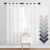 imageNICETOWN Kitchen Curtains 45 inch Length Grommet Short Curtains Semi Sheer Linen Drapes Privacy with Light Filtering for BedroomBasement Citrine W52 x L45 2 PanelsWhite