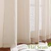 imageNICETOWN Kitchen Curtains 45 inch Length Grommet Short Curtains Semi Sheer Linen Drapes Privacy with Light Filtering for BedroomBasement Citrine W52 x L45 2 PanelsBeige