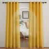 imageNICETOWN Kitchen Curtains 45 inch Length Grommet Short Curtains Semi Sheer Linen Drapes Privacy with Light Filtering for BedroomBasement Citrine W52 x L45 2 PanelsCitrine