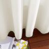 imageNICETOWN Kitchen Curtains 45 inch Length Grommet Short Curtains Semi Sheer Linen Drapes Privacy with Light Filtering for BedroomBasement Citrine W52 x L45 2 PanelsVanilla