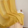 imageNICETOWN Kitchen Curtains 45 inch Length Grommet Short Curtains Semi Sheer Linen Drapes Privacy with Light Filtering for BedroomBasement Citrine W52 x L45 2 PanelsCitrine