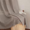 imageNICETOWN Kitchen Curtains 45 inch Length Grommet Short Curtains Semi Sheer Linen Drapes Privacy with Light Filtering for BedroomBasement Citrine W52 x L45 2 PanelsBurlap