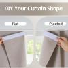 imageNICETOWN Natural Sand Linen Self Adhesive 100 Blackout RV Curtain Drape No Drill Easy to Install Camper Curtains for Kitchen Window Cover W35 x L63 1 PanelNatural Sand