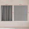 imageNICETOWN Natural Sand Linen Self Adhesive 100 Blackout RV Curtain Drape No Drill Easy to Install Camper Curtains for Kitchen Window Cover W35 x L63 1 PanelGrey