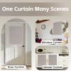 imageNICETOWN Natural Sand Linen Self Adhesive 100 Blackout RV Curtain Drape No Drill Easy to Install Camper Curtains for Kitchen Window Cover W35 x L63 1 PanelNatural Sand