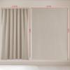 imageNICETOWN Natural Sand Linen Self Adhesive 100 Blackout RV Curtain Drape No Drill Easy to Install Camper Curtains for Kitchen Window Cover W35 x L63 1 PanelNatural Sand
