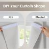 imageNICETOWN Natural Sand Linen Self Adhesive 100 Blackout RV Curtain Drape No Drill Easy to Install Camper Curtains for Kitchen Window Cover W35 x L63 1 PanelGreyish White