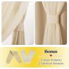 imageNICETOWN Nursery Blackout Curtains for Bedroom Living Room Crushed Sheer x Blackout Curtains 84 inches Long Farmhouse Curtains with Tie Backs for Kids 2 PCs W52 x L84 inch Biscotti BeigeBiscotti Beige