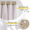 imageNICETOWN Nursery Blackout Curtains for Bedroom Living Room Crushed Sheer x Blackout Curtains 84 inches Long Farmhouse Curtains with Tie Backs for Kids 2 PCs W52 x L84 inch Biscotti BeigeBiscotti Beige  White