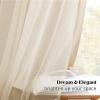 imageNICETOWN Nursery Blackout Curtains for Bedroom Living Room Crushed Sheer x Blackout Curtains 84 inches Long Farmhouse Curtains with Tie Backs for Kids 2 PCs W52 x L84 inch Biscotti BeigeBiscotti Beige