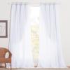 imageNICETOWN Nursery Blackout Curtains for Bedroom Living Room Crushed Sheer x Blackout Curtains 84 inches Long Farmhouse Curtains with Tie Backs for Kids 2 PCs W52 x L84 inch Biscotti BeigeWhite