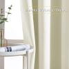 imageNICETOWN Room Darkening Window Curtains 90 inch Length Thermal Insulated Grommet Light Blocking Solid Curtain Drapes for BedroomLiving Room Beige Set of 2 W52 x L90