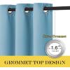 imageNICETOWN Window Curtains 72 inches Long Thermal Insulated Grommet Room Darkening Window Treatments for BedroomLiving Room Teal Blue Set of 2 W37 x L72