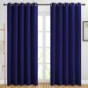 imageNICETOWN Blackout Curtains Panels for Bedroom  3 Pass Microfiber Noise Reducing Thermal Insulated Solid Ring Top Blackout Window Drapes 2 Panels 66 x 84 Inch Navy Blue