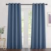 imageNICETOWN Stone Blue Curtains 84 inch Length 2 Panels Grommet Thermal Insulated Window Treatments Light amp Sound Reducing Drapes for Living RoomBedroom W46 x L84