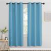 imageNICETOWN Window Curtains 72 inches Long Thermal Insulated Grommet Room Darkening Window Treatments for BedroomLiving Room Teal Blue Set of 2 W37 x L72