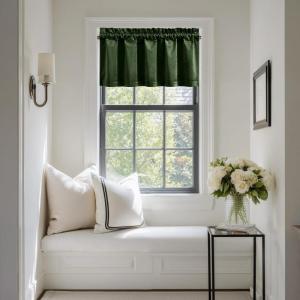 imageNICETOWN Dusty Pink Velvet Curtains and Drapes for Bedroom Home Decor Panels for Home TheatreFilm RoomStage Set of 2 Rod Pocket Design 84 inches LongGreen Series  Olive Green