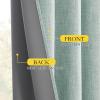imageNICETOWN 100 Absolutely Blackout Linen Curtains with Thermal Insulated White Liner Seafoam Green 52 Wide 95 Length Energy Saving Curtains for Living Room 2 Panels Set Vertical Blinds