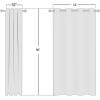 imageNICETOWN 100 Absolutely Blackout Linen Curtains with Thermal Insulated White Liner White 52 inches Wide 90 inches Length Energy Saving Curtains for Living Room 2 Panels Set Vertical Blinds