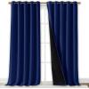 imageNICETOWN 100 Blackout Blinds Set of 2 70 inches x 108 inches Royal Blue Laundry Room Decor Window Treatment Curtains for Large Patio Sliding Door Thermal Insulated Curtains for Bedroom