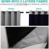 imageNICETOWN 100 Blackout Curtains with Black Liners Thermal Insulated Full Blackout 2Layer Lined Drapes Energy Efficiency Window Draperies for Bedroom Silver Grey 2 Panels 52inch W by 63inch L