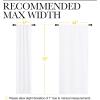 imageNICETOWN 50 Light Blocking Kitchen Curtains  Window Treatment Rod Pocket CurtainsDrapes for Bedroom 2 Panels 42 by 72 White