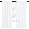imageNICETOWN 50 Light Blocking Kitchen Curtains  Window Treatment Rod Pocket CurtainsDrapes for Bedroom 2 Panels 42 by 72 White
