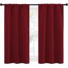 imageNICETOWN 50inch Curtains for Small Windows Thermal Insulated Privacy Short Drapes for Kitchen Bathroom Set of 2 Burgundy Red 29 Wide