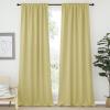 imageNICETOWN Bedroom Curtains Blackout Curtain Panels  Paler Yellow Color 52x95 Inch 2 PCs Insulating Energy Saving Solid Rod Pocket Blackout Drapes