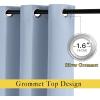 imageNICETOWN Blackout 102 inch Curtains for Living Room Grommet Thermal Curtains Room Darkening Window Treatments Sound Reducing for Bedroom Vintage Blue 2 Panels W52 x L102
