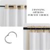 imageNICETOWN Blackout Curtain Liners for Sheer Curtains Cold Heat Light Noise Blocking Liners with Rings Easy to Open and Closed Thermal Liners for 54 inches Long Curtains 1 Pair 50 x 50 Per PanelGreyish White100 Blackout