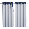 imageNICETOWN Blackout Curtain Liners for Sheer Curtains Cold Heat Light Noise Blocking Liners with Rings Easy to Open and Closed Thermal Liners for 54 inches Long Curtains 1 Pair 50 x 50 Per PanelPlatinum White