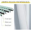 imageNICETOWN Blackout Curtain Liners for Sheer Curtains Cold Heat Light Noise Blocking Liners with Rings Easy to Open and Closed Thermal Liners for 54 inches Long Curtains 1 Pair 50 x 50 Per PanelPlatinum White