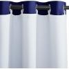 imageNICETOWN Blackout Curtain Liners for Sheer Curtains Cold Heat Light Noise Blocking Liners with Rings Easy to Open and Closed Thermal Liners for 54 inches Long Curtains 1 Pair 50 x 50 Per PanelPlatinum White