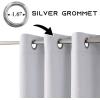 imageNICETOWN Blackout Curtain Panels 72 inches  Light Reducing Thermal Insulated Solid Grommet Blackout CurtainsPanelsDrapes for Living RoomNurseryKids Room Set of 2 52 inches by 72 Inch BlackGreyishwhite