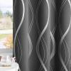 imageNICETOWN Blackout Curtain Panels 72 inches  Light Reducing Thermal Insulated Solid Grommet Blackout CurtainsPanelsDrapes for Living RoomNurseryKids Room Set of 2 52 inches by 72 Inch Black100 Blackout  Grey