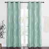 imageNICETOWN Blackout Curtain Panels 72 inches  Light Reducing Thermal Insulated Solid Grommet Blackout CurtainsPanelsDrapes for Living RoomNurseryKids Room Set of 2 52 inches by 72 Inch Black1  Aqua Blue
