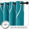 imageNICETOWN Blackout Curtain Panels 72 inches  Light Reducing Thermal Insulated Solid Grommet Blackout CurtainsPanelsDrapes for Living RoomNurseryKids Room Set of 2 52 inches by 72 Inch Black1  Peacock Teal