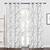 imageNICETOWN Blackout Curtain Panels 72 inches  Light Reducing Thermal Insulated Solid Grommet Blackout CurtainsPanelsDrapes for Living RoomNurseryKids Room Set of 2 52 inches by 72 Inch BlackWhitegrey