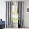 imageNICETOWN Blackout Curtain Panels 72 inches  Light Reducing Thermal Insulated Solid Grommet Blackout CurtainsPanelsDrapes for Living RoomNurseryKids Room Set of 2 52 inches by 72 Inch BlackBranch100 Blackout Silver Grey