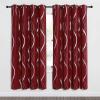 imageNICETOWN Blackout Curtain Panels 72 inches  Light Reducing Thermal Insulated Solid Grommet Blackout CurtainsPanelsDrapes for Living RoomNurseryKids Room Set of 2 52 inches by 72 Inch Black1  Burgundy Red